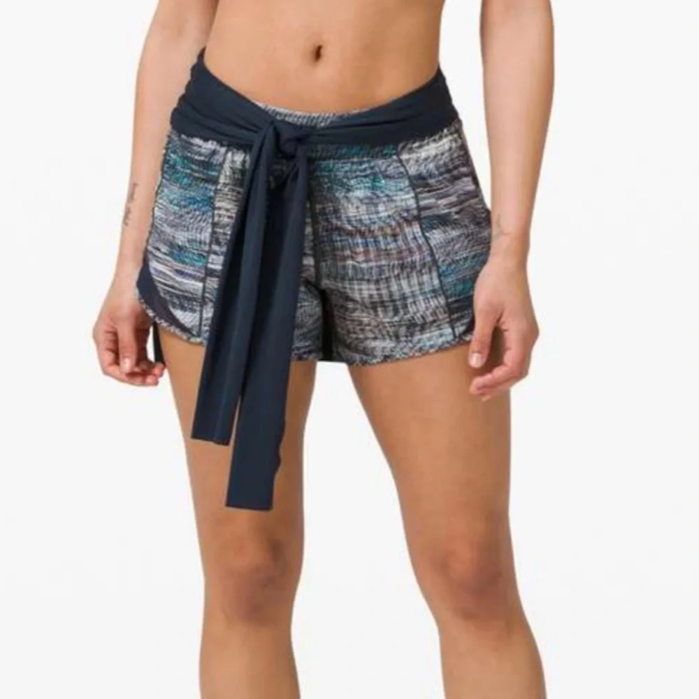 lululemon athletica Blue Gray Multicolor Athletic Shorts